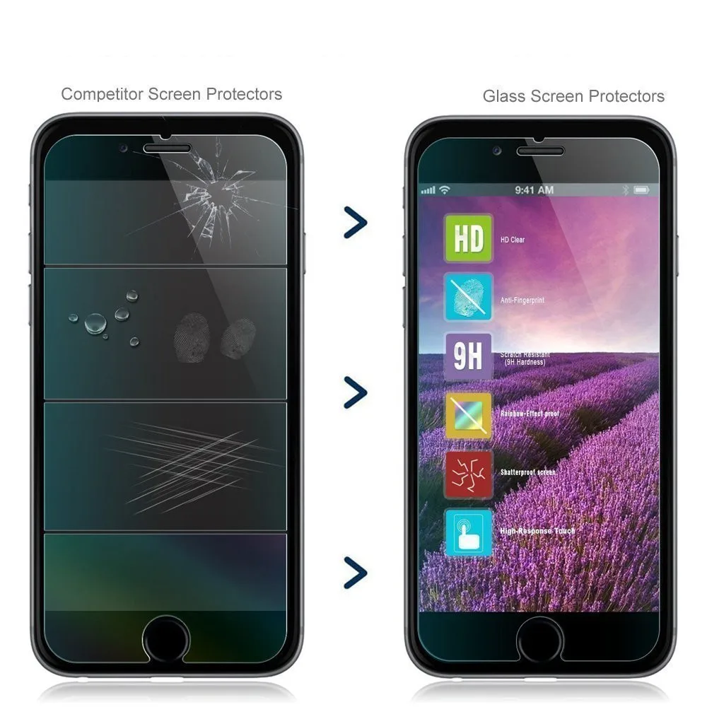 Ультратонкий защитный чехол 0 3 мм 2.5D из закаленного стекла HD для iPhone 5 5S 5C SE