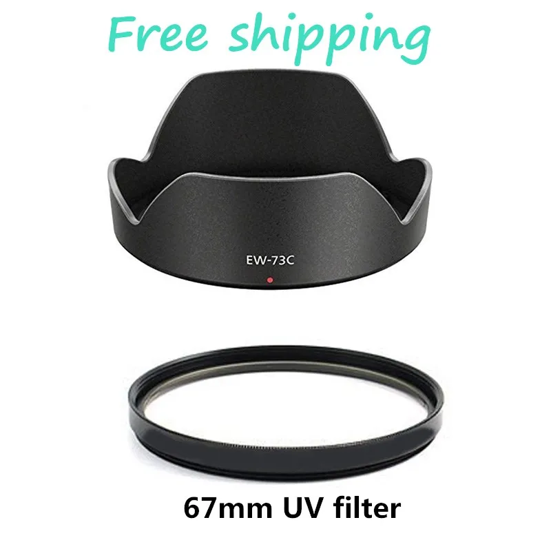 

EW-73C ew 73c Lens Hood + 67mm UV Filter For Canon EOS EF-S 10-18mm F4.5-5.6 Lens