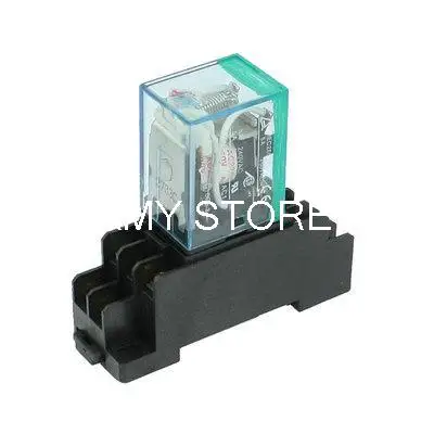 MY2NJ HH52P 12VDC 24VDC 24VAC 110VAC 220/240VAC Coil 5A General Purpose Power Relay 8 Pin DPDT + PYF08A Socket MY2NJ HH52P 12VDC 24VDC 24VAC 110VAC 220/240VAC Coil 5A General Purpose Power Relay 8 Pin DPDT + PYF08A Socket