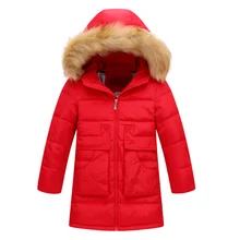 2017 Girl Winter Warm Coat Kid School Long Sleeve Fur Hooded Casual Long Jacket Kid Fashion Kid Snow wear Christmas Winter Coat