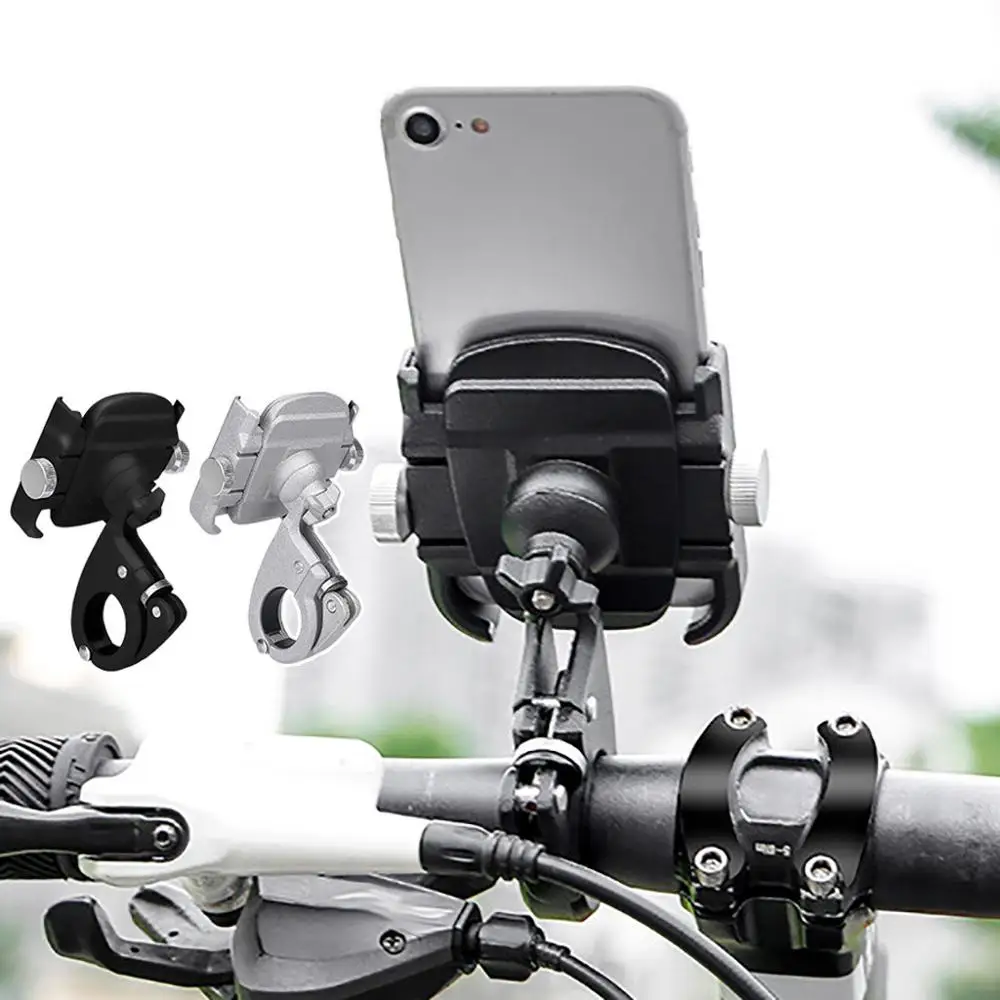 Aluminum Motorcycle Bike Bicycle Holder Mount Handlebar For Cell Phone GPS