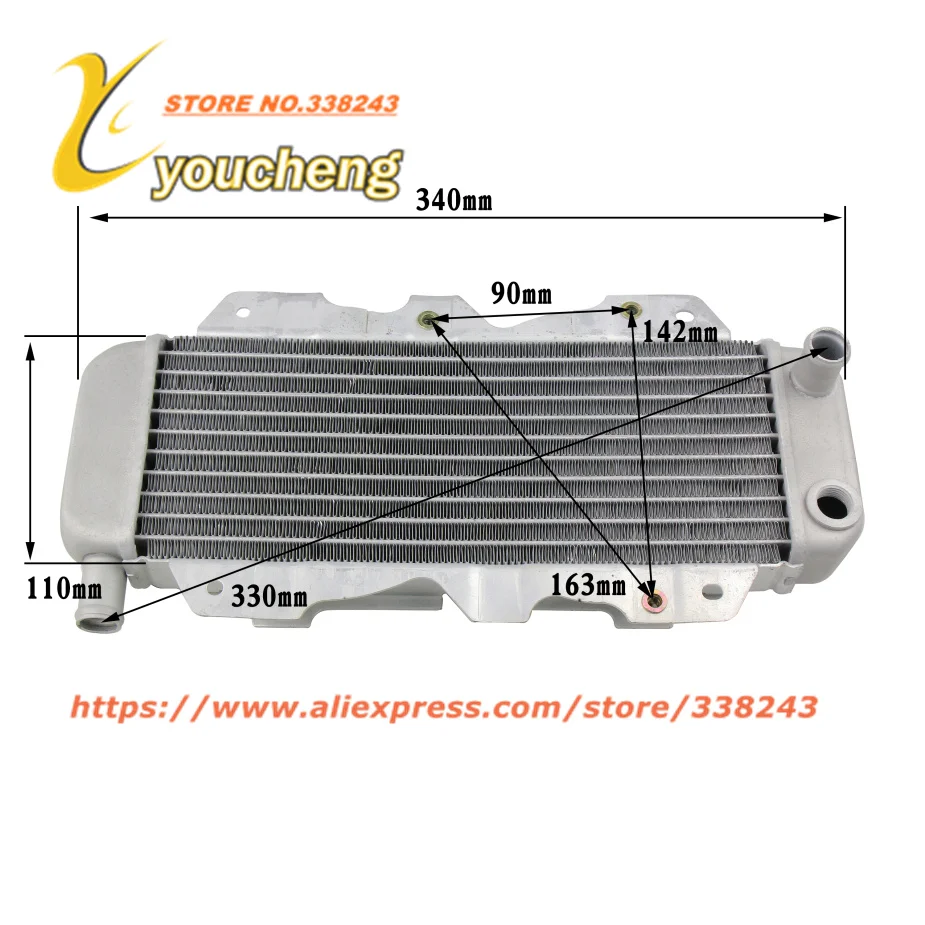 

172MM Engine Tank Radiator Cooling CF250 CH250 ATV Scooter Motorcycle Repair Parts Breaking SXSRQ-CF250 Drop Shipping