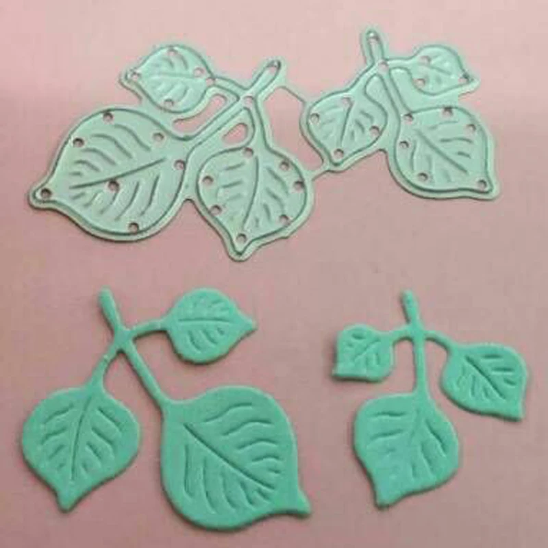 

ForeWan 2pcs Leaf Branch Border Metal Cutting Dies Stencil For Handmade Scrapbooking Paper Album Card Embossing Die Cut Crafts