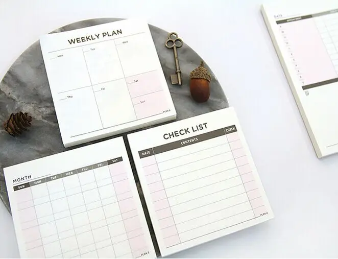 

Desk moth weekly check list sticky notes memo pad planner pocket memo pad Program notes Scratch Pad office school supply