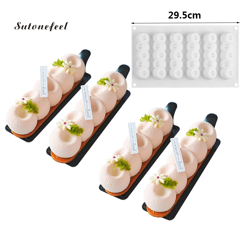 

Silicone Cake Mold Dessert Mousse Baking Tray Chocolate Ice Cream Maker Baguette Mousse Moulds for Baking Form Pan