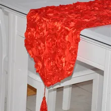 Новое поступление красная роза свадебный стол бегун настольный флаг настольный коврик для вечерние Декор домашний текстиль Роза