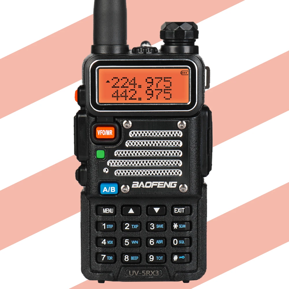 Baofeng UV-5RX3 трехдиапазонный с 1,25 м+ 2 антеннами 136-174 220-225 400-520 5 Вт VFO VHF UHF двухстороннее радио Любительская портативная ветчина