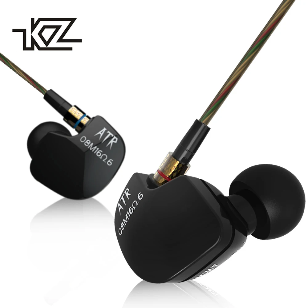100% Оригинальные KZ ATR 3 5 мм динамические наушники вкладыши стерео бас HIFI с