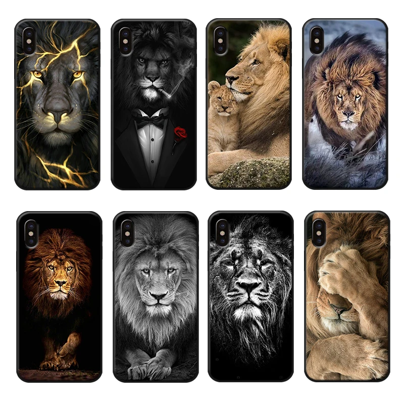 Чехол для телефона Lion Alpha Male Cub iphone7 8 Plus Мягкий Роскошный силиконовый чехол iPhone8 6 6s