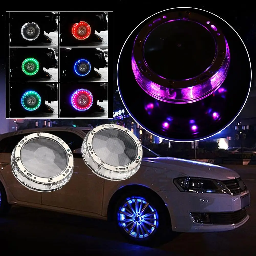 

13 Modes Solar Energy Car Auto LED Flash Light Wheel Valve Cap Tire Neon Light