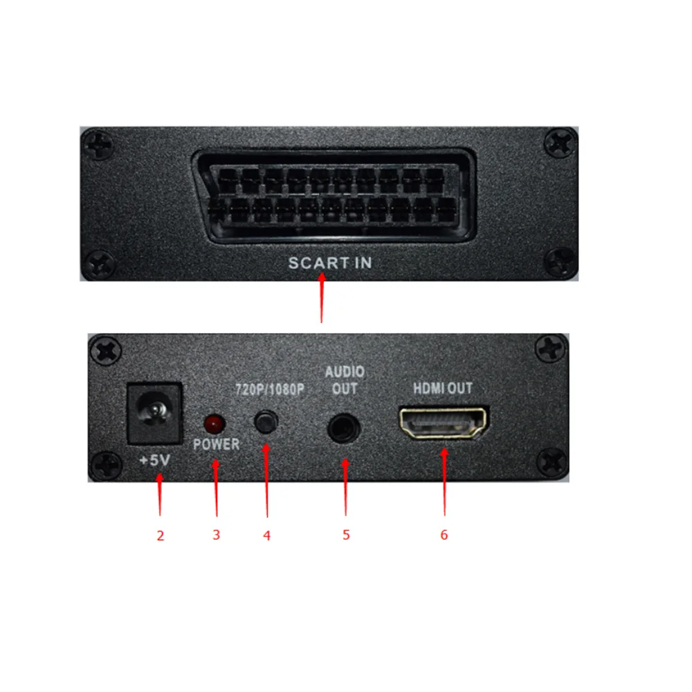 Скалер SCART в HDMI преобразователь видео Scart HD с аудио выходом AV адаптер поддержка