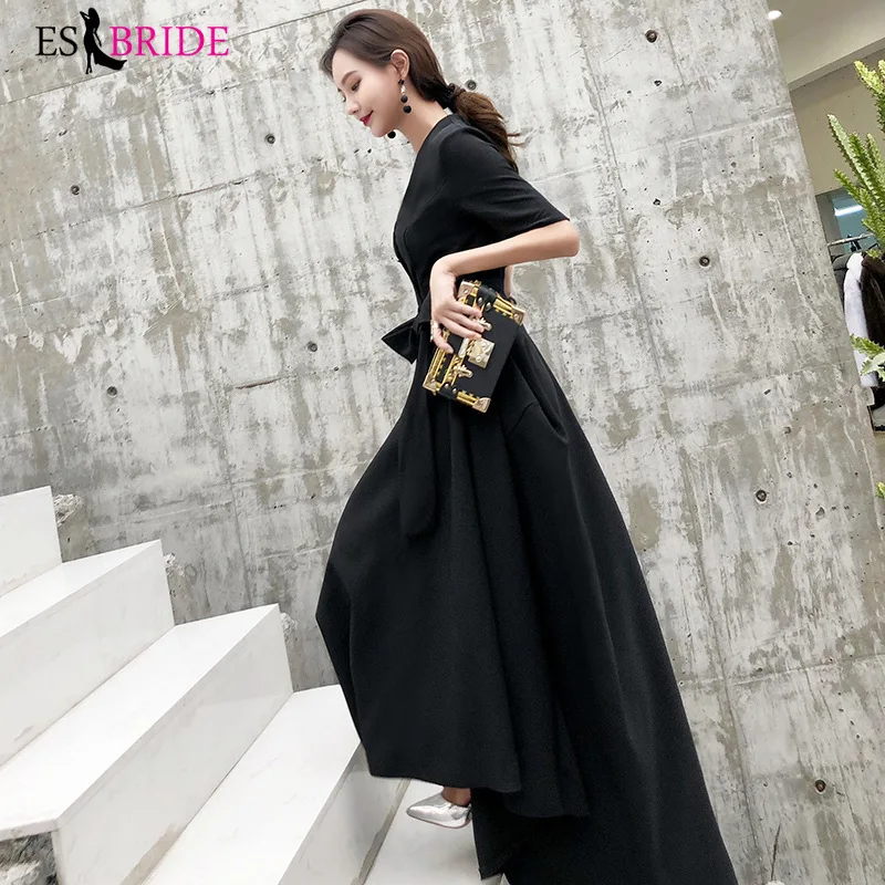 Black Evening Dresses Long Formal Elegant prom dresses Plus Size Lace Appliques Wedding Guest Dress Party Gown Vestidos ES1205 Black Evening Dresses Long Formal Elegant prom dresses Plus Size Lace Appliques Wedding Guest Dress Party Gown Vestidos ES1205