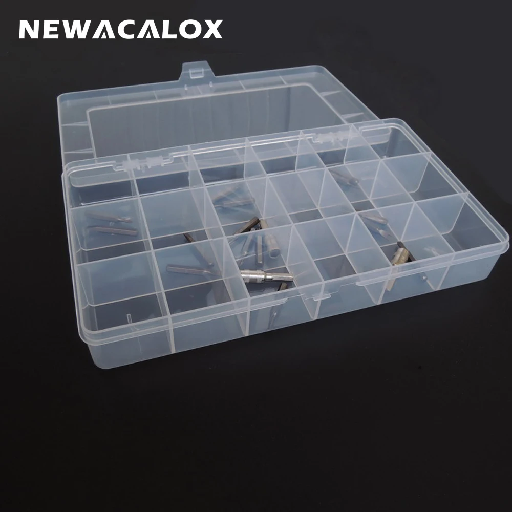 NEWACALOX пластиковый ящик для инструментов прозрачный ящик для хранения электронных компонентов шкатулка SMD металлические детали винтовой контейнер DIY инструмент