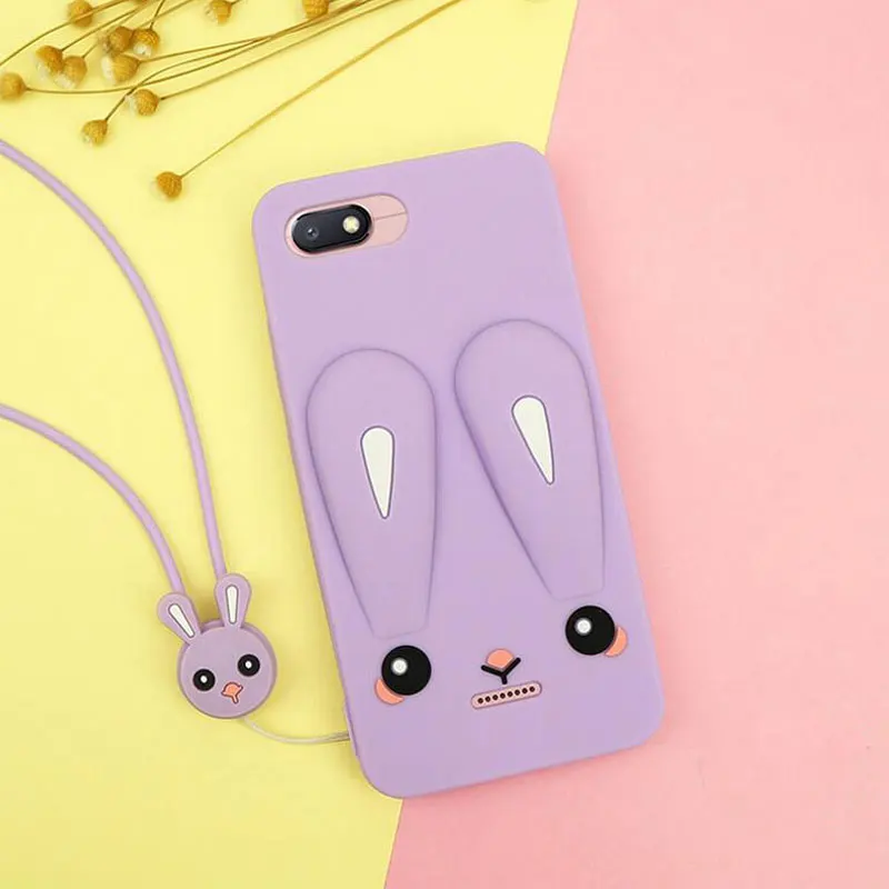 

EVOLOU For Xiaomi Redmi 6A 6 Pro Case Cute 3D Cartoon Rabbit Phone Case for Xiaomi Redmi 6 Pro 6A Soft Silicone Cover Fundas