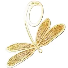 10 пачек(Закладка в форме, украшенная стрекозой в металлическом золоте для книги