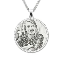 AILIN Photo Engraved Necklace Sterling Silver Birthstone Mother Jewelry Custom Memorial gift rose gold color family tree necklace mother s necklace with birthstone grandmas gift custom gift for mother