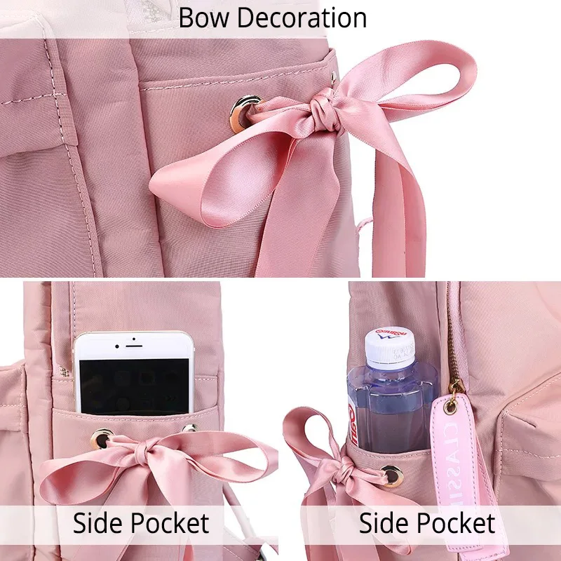 Mochilas escuela arco Rosa lindo mochilas Colegio mochila Niñas gran viaje de las mujeres mochila bolsa mochila Mochilas escuela arco Rosa lindo mochilas Colegio mochila Niñas gran viaje de las mujeres mochila bolsa mochila