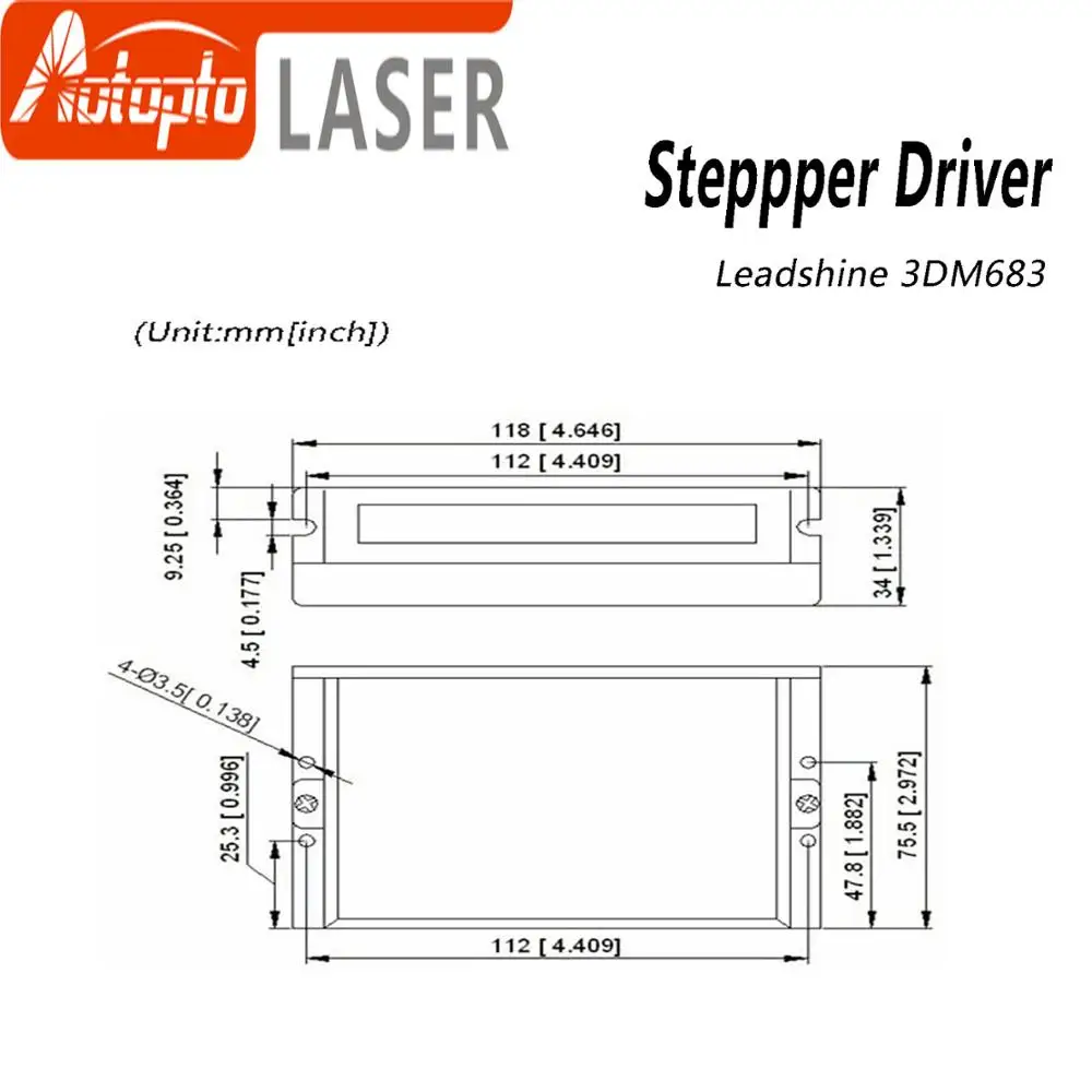 Leadshine 3 Phase 3DM683 Stepper Motor Driver 20-60VDC 0.5-8.3A