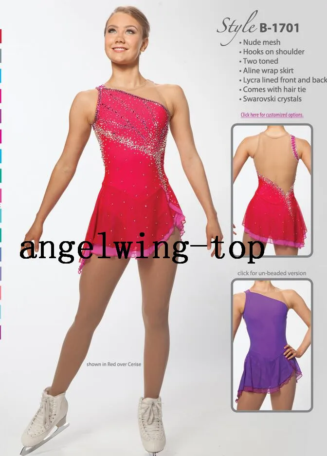 red skating dress