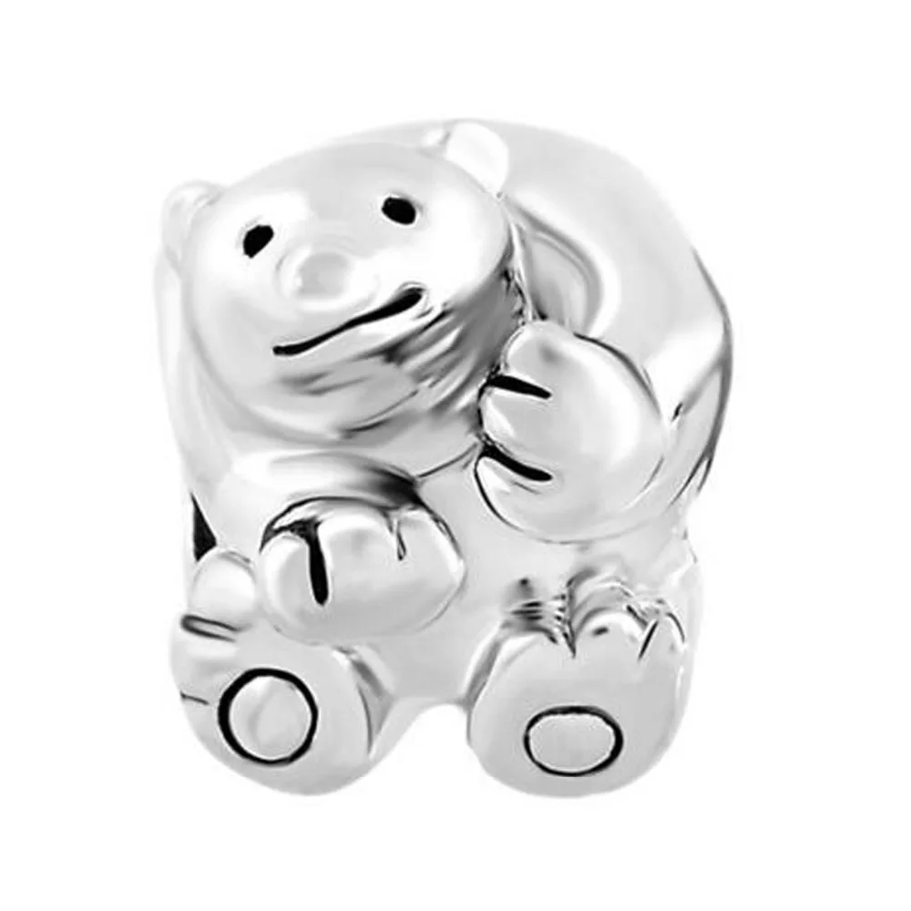 Шарм подвеска в виде белого и черного медведя Pandora|fit pandora bracelet|beads fit pandorabeads |