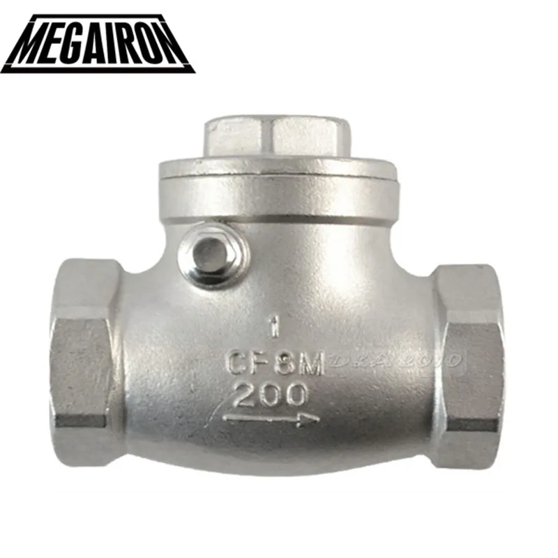 Megaron BSPT 1 &quotDN25 PN16 CF8M резьбовой обратный клапан 200PSI нержавеющая сталь SS316 женский