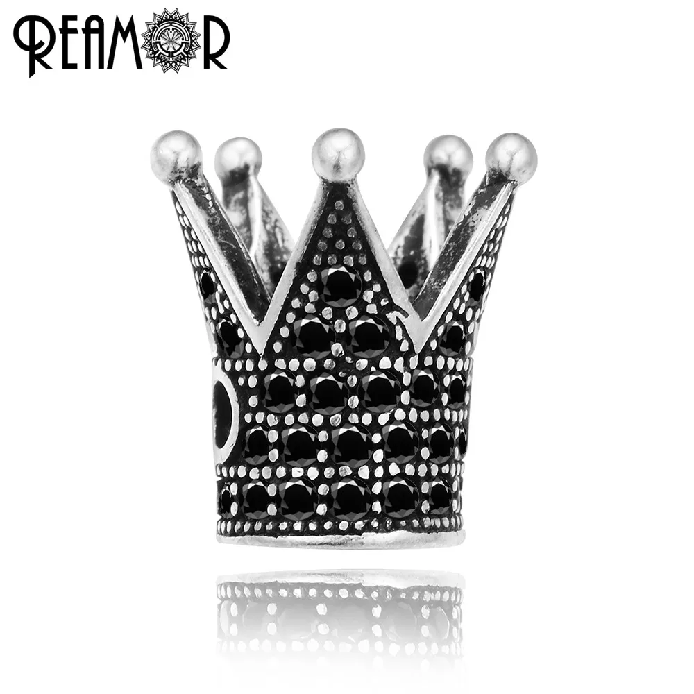 Бусина REAMOR 2 мм черная Micro Pave циркониевая королевская с серебряным покрытием