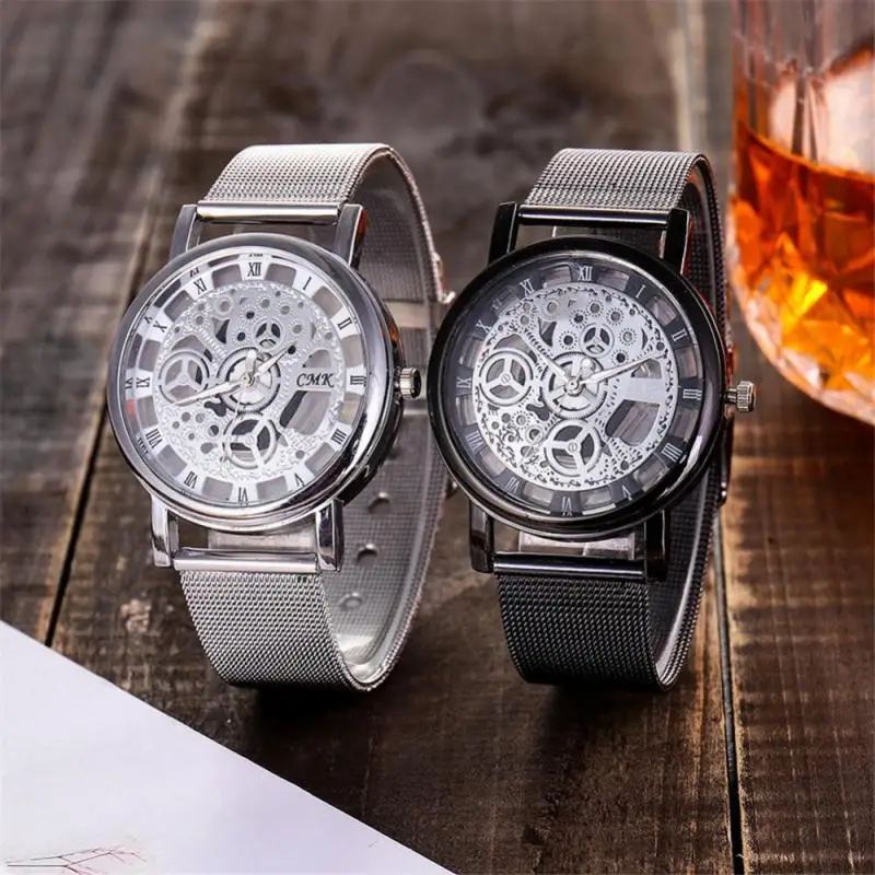

Unisex Watch Women's Watch Men's Fashionable Alloy Watch Mesh Strap Round Dial Roman Numeral Scale Wristwatch
