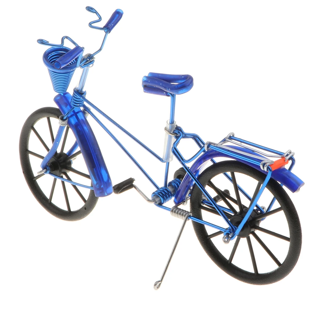 blue bike with basket