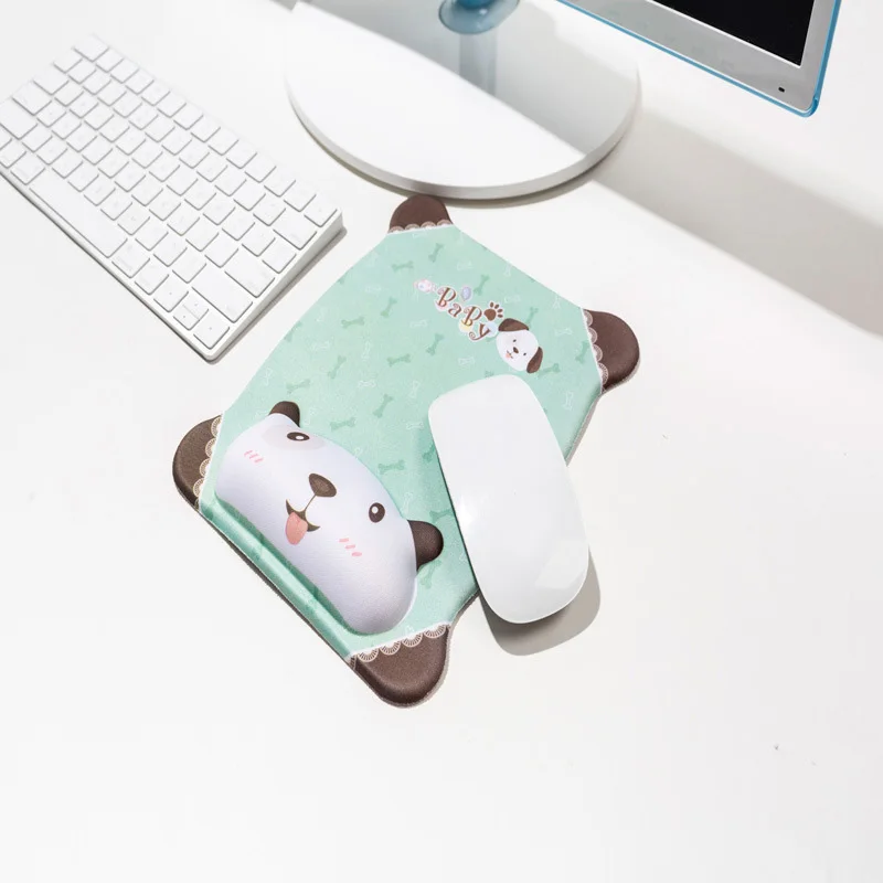 Мультфильм Корейский силиконовый коврик для мыши офисный коврик на запястье милый коврик для мыши с девушкой