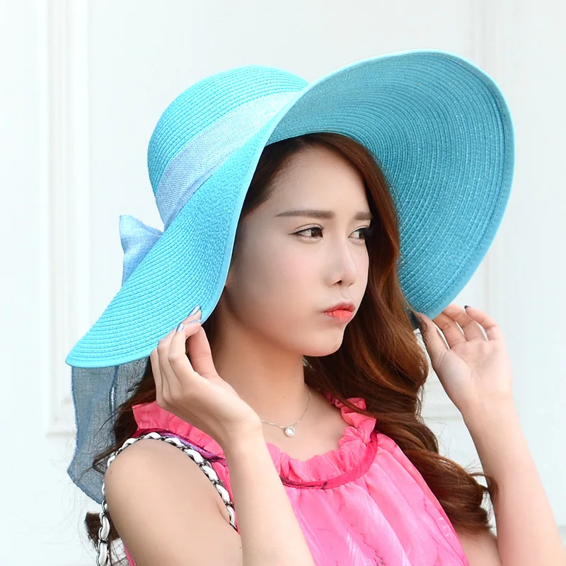 Hot Fashion Sun Hat Women's Summer Straw weaving Wide Brim Hat Best