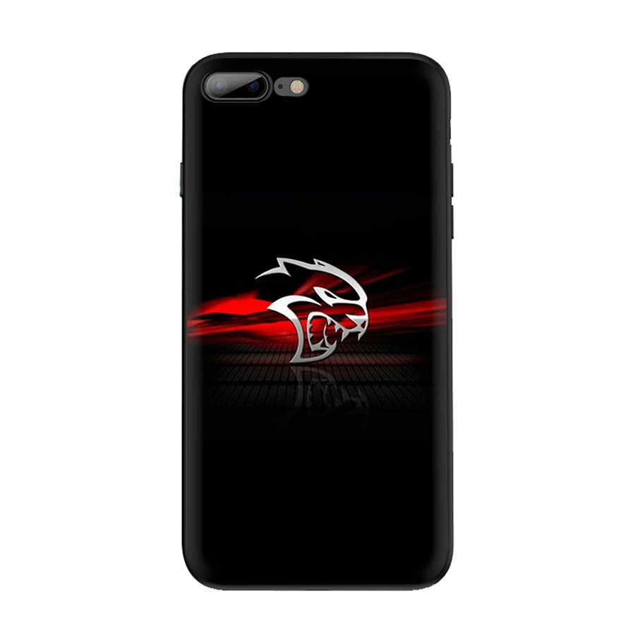 Мобильный Силиконовый чехол для телефона для Apple iPhone 5 5S SE 6 6s 8 7 Plus X XR XS максимальный чехол автомобиль Dodge Hellcat логотип корпус - Цвет: B7