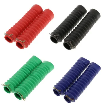 

2 Packs Universal Motorcycle Rubber Front Fork Anti-slip Dust Covers Black/Red/Blue/Green 50mm x 31mm
