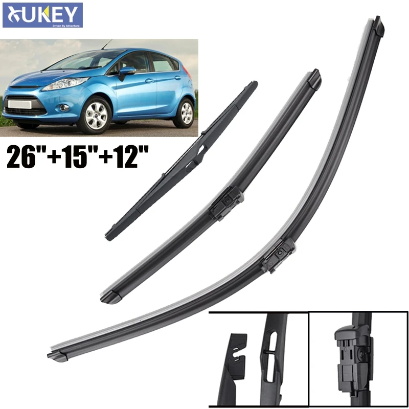 Misima Windshield Windscreen Wiper Blades For 2008 2016 Ford Fiesta Front Rear Window Wiper