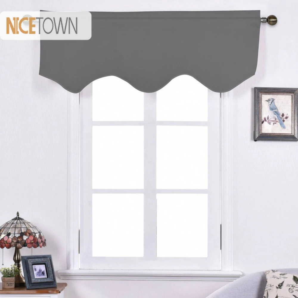 

NICETOWN 13 Colors 1PC Kitchen Room Darkening Valance Rod Pocket Curtain Drape for Home Small Window Decorations Morden Sheer