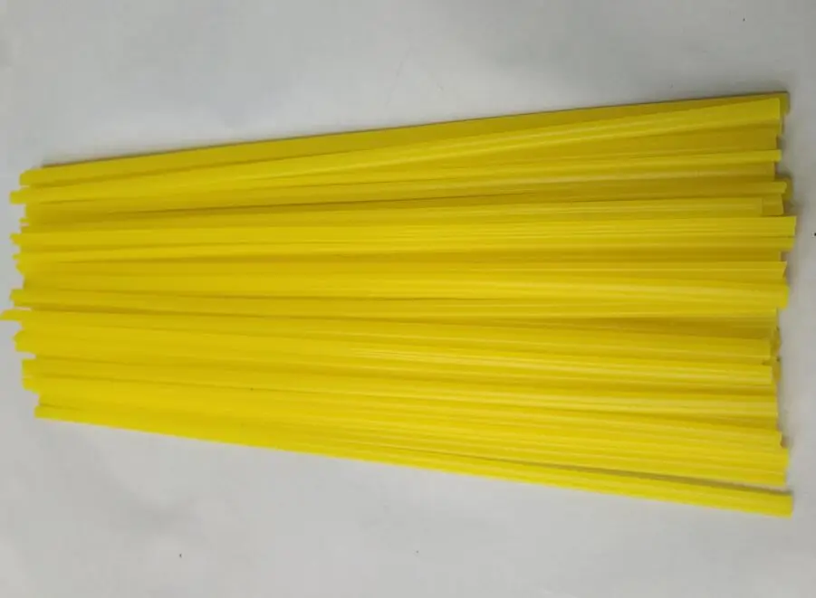 40pcs yellow HDPE Plastic welding rods 6mm industrial applicances automotive 
