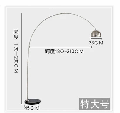 Современная мраморная светодиодная Напольная Лампа Складная Вращающаяся дуговая Напольная Лампа для гостиной спальни Lamparas De Pie деревянное напольное освещение - Цвет абажура: XL