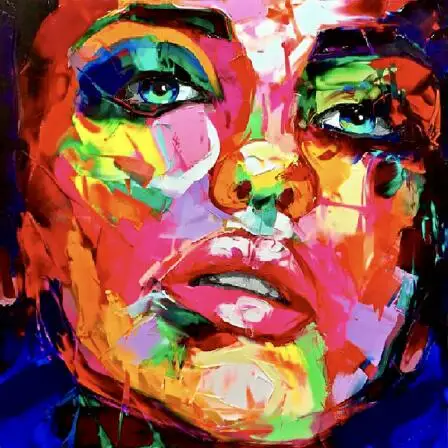 Embeish Франсуаза Nielly нож картина маслом HD Печать на холсте домашняя декоративная фигурка настенные картины красочное лицо портрет художественные работы - Цвет: as pictures