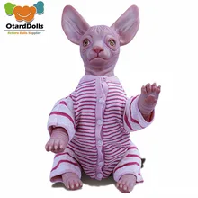 19 дюймов безволосый Кот имитация декоративная игрушка креативные домашние животные игрушки Дети Рождество подарок на день рождения