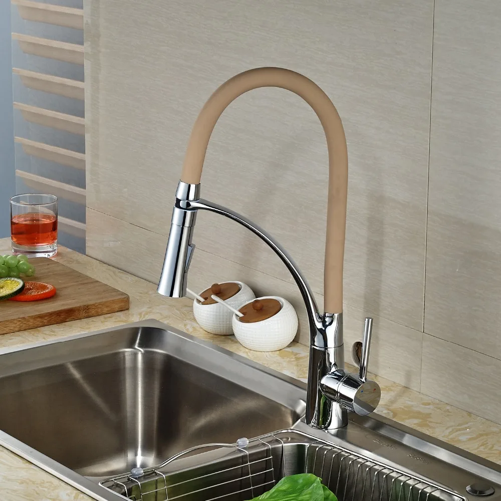 

Contemporary Style Swivel Spout Kitchen Faucet 2-water Mixer Tap Chrome
