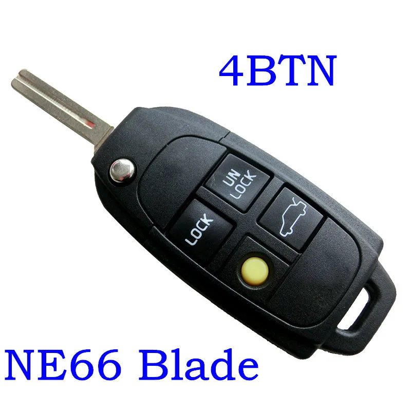 

4 5 Button Replacement Flip Key Shell Case For Volvo S60 S80 V70 XC70 XC90 Remote Key Shell