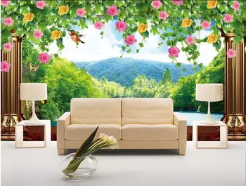 

3d wallpaper custom mural non-woven Wall stickers mountain scenery background wall paintings 3d photo wall mural wallpaper