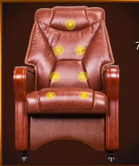 Четвероногий босс стул из натуральной кожи может массажное кресло натурального дерева вращающееся кресло фиксированной шкив старик