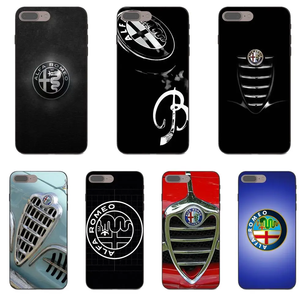 

Soft Silicone TPU Black Coque Case For Huawei Honor Enjoy Mate Note 6s 8 9 10 20 Lite Play Pro P smart Super Car Alfa Romeo Logo