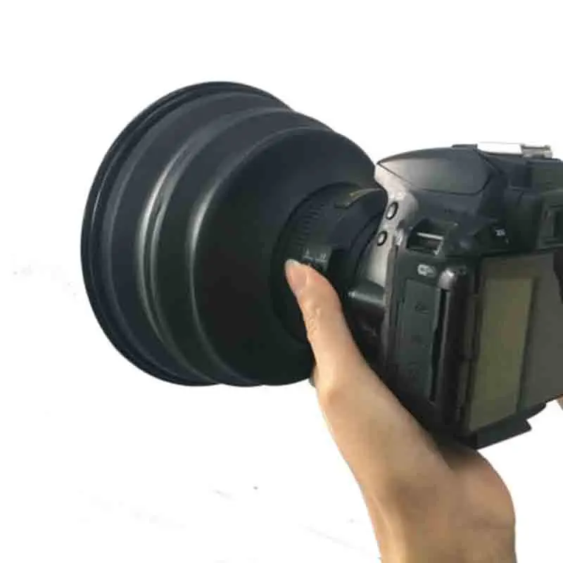Ultimate Lens Hood Reflection free Collapsible Silicone Lens Cover Anti