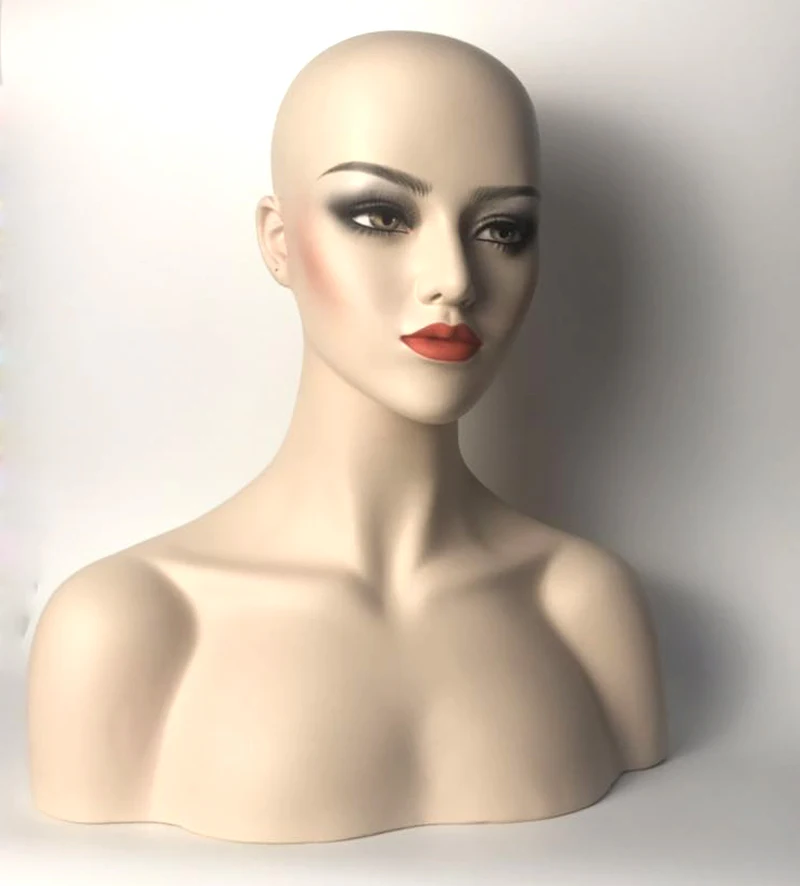 Женский реалистичный манекен голова стекловолокна ювелирные изделия и шляпа для демонстрации очков подставка для пресс-формы Торсон парик № 19