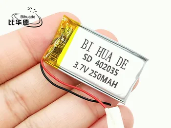 

Li-Po 3.7 V lithium polymer batteries, 402035, 250 mah MP3 MP4 MP5 Bluetooth speaker small toys batteries