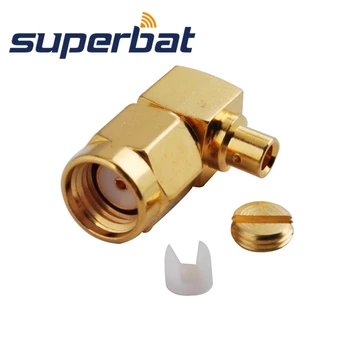 

Superbat 10pcs Free Shipping RF RP-SMA Connector Solder Plug(female pin) Right angle for Semi-rigid Cable.086'',RG405