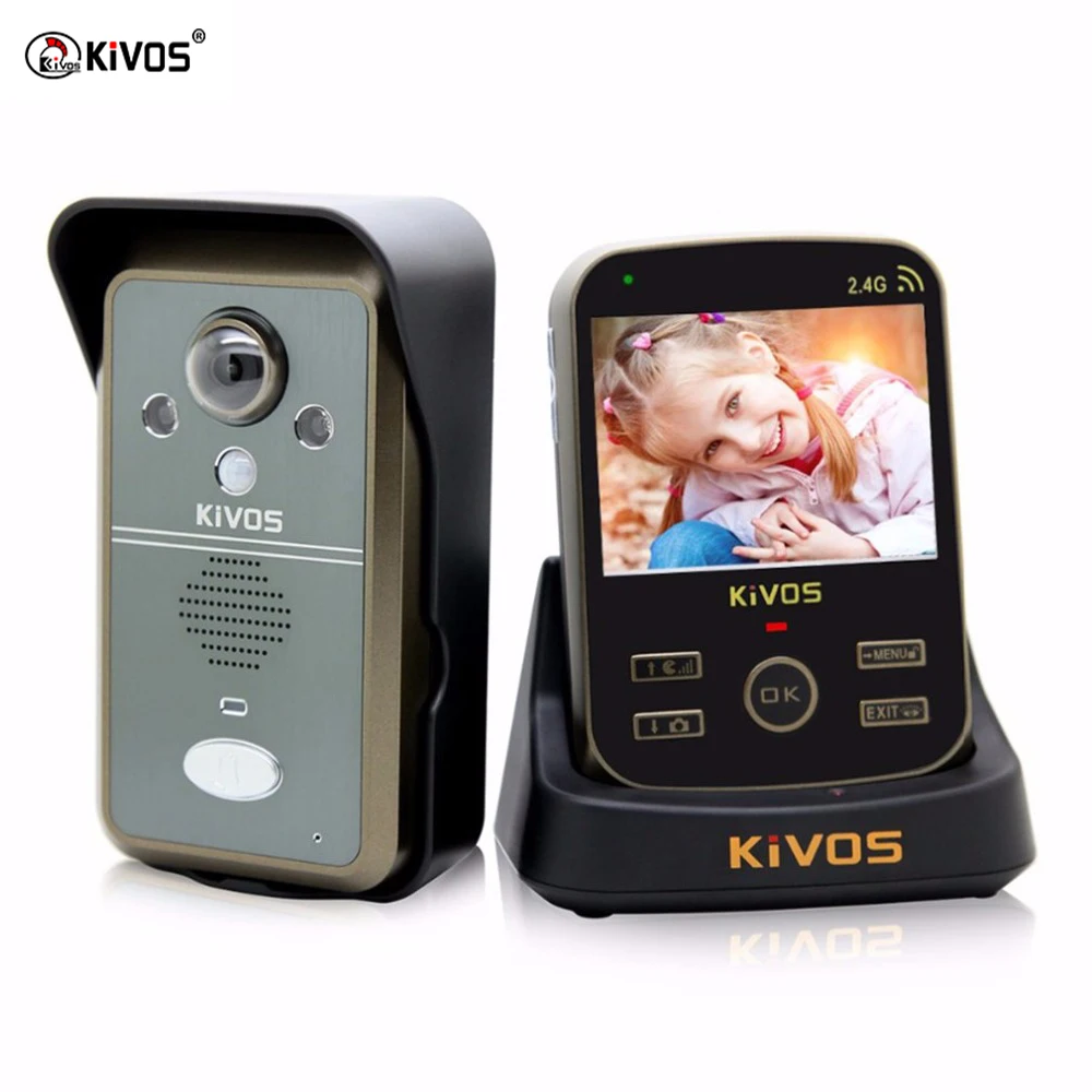 

Kivos Video-Eye Door Bell Wireless Camera Peephole Wifi Doorbell Digital Video Peephole With Zoom Camera Call Night Vision