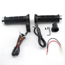 Professional One Pair of DC 12V Motorcycle Heated Grips Hot Warm Handlebar with Switch Universal Motorbike