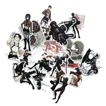 

21Pcs/set Japanese Anime Attack On Titan Sticker Icon Animal Stickers Children Gifts For Laptop Suitcas Bicycle DIY PVC Stickers